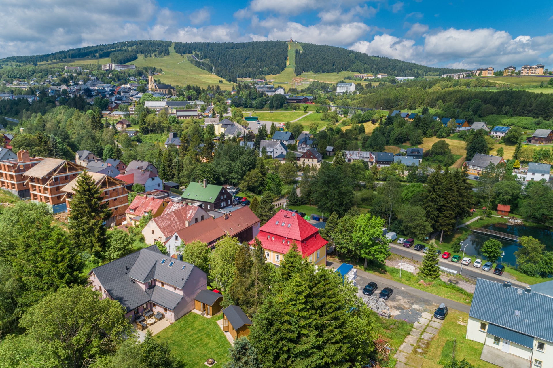 Letecký záběr – Fichtelberg